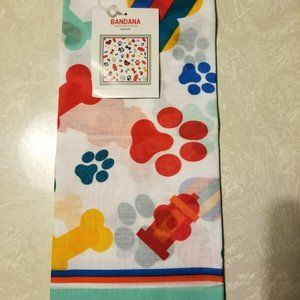 NEW DOG 🐕 PAW 🐾 PRINT BANDANA FACE MASK BONE SCARF COSTUME HALLOWEEN PETS GIFT